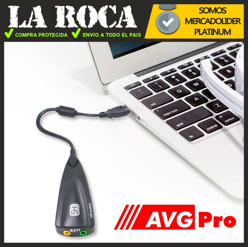 Imagen 5 de 10 de Placa De Sonido Usb Externa Audio 7.1 Pc Windows Mac Cuo