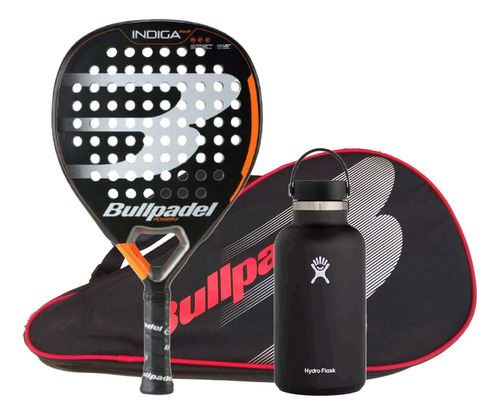 Paleta Bullpadel Indiga Pwr22 Funda+botella Hydroflask 1,9l