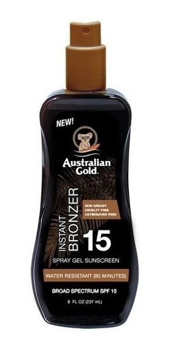 Australian Gold Spray Gel Bronceado Instantáneo Spf15 3 Pack
