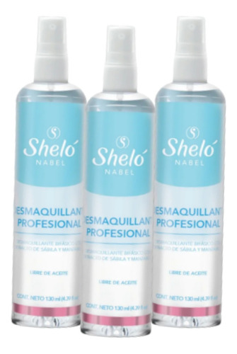 Desmaquillante Profesional Bifasico Shelo Nabel® 130ml. 3p