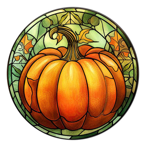 Decoración Colgante De Vitral Con Forma De Calabaza En Forma