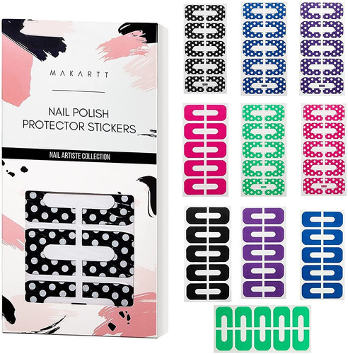 Makartt Protector De Esmalte De Uñas, 10 Hojas, 100 Unidades