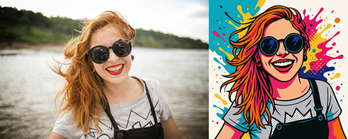 Ilustración Digital Personalizada Flash Arte Pop 3 Personas
