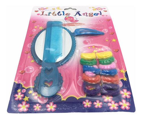 Set Colitas De Pelo + Peine + Espejo Infantil Oferta