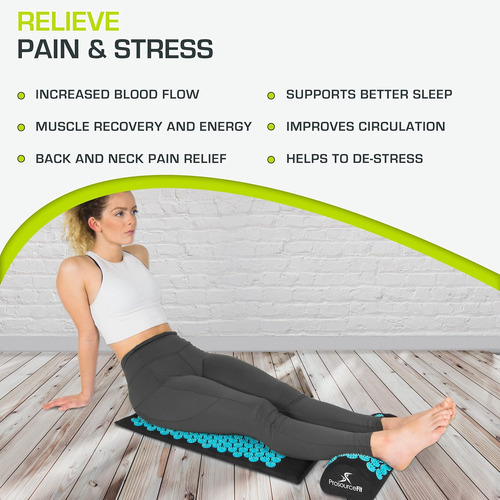 Acupressure Mat And Pillow Set For Back/neck Pain Relie...