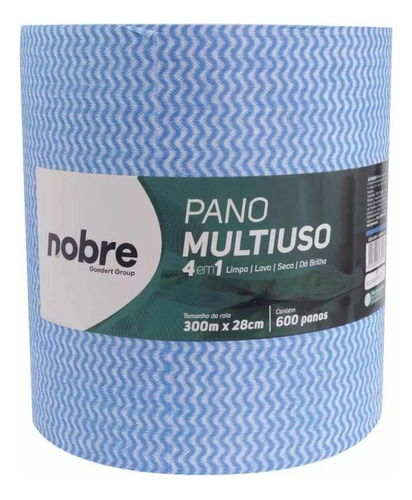 Pano Multiuso 28x300 Metros Bobina Azul Tipo Perflex Nobre Cor Azul