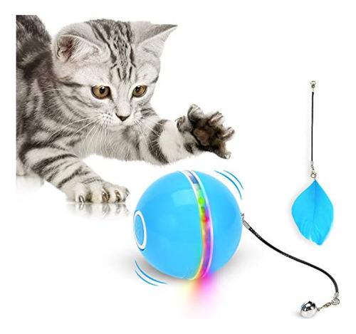 Pelota Interactiva Para Gatos Con Luz Led Y Hierba Gatera, J