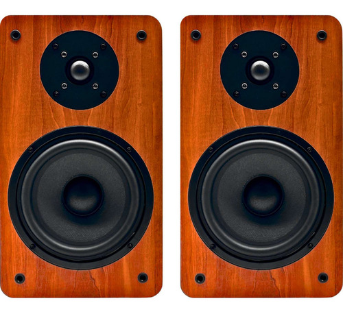 Par De Monitores De Referência Ativo Tomate Mts-2032bt 190w Cor Madeira