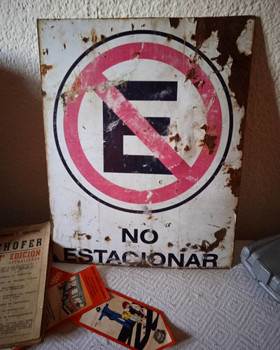 Cartel De Chapa Gruesa No Estacionar