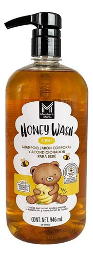 Honey Wash Shampoo, Jabón Corporal 3 En 1 Para Bebé 946 Ml