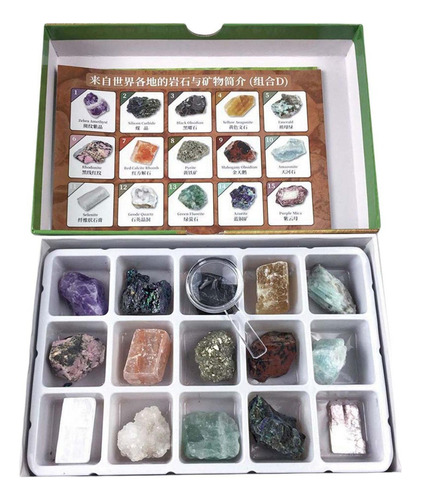 A 15 Piezas De Colección De Rocas Y Minerales, Información