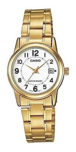 Reloj Casio Mujer Ltp-v002g En Acero Indica Fecha Original