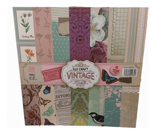 Block De Papeles Ilustrados X 28 Hojas Ibi Craft