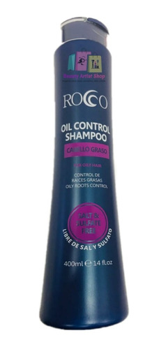 Shampoo Libre De Sal Y Sulfato, Cabello Graso, Rocco, 400ml 