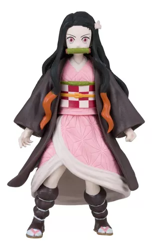 Figma articulado Demon Slayer Zenitsu Agatsuma Kamado Tanjiro Nezuko action  figure boneco kimetsu no yaiba