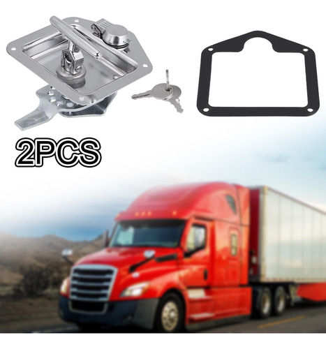 2 Peças Rv Trailer Tool Box Locks Com Duas Chaves