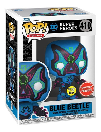 Funko Pop Dc - Blue Beetle #410 Exclusivo Glows