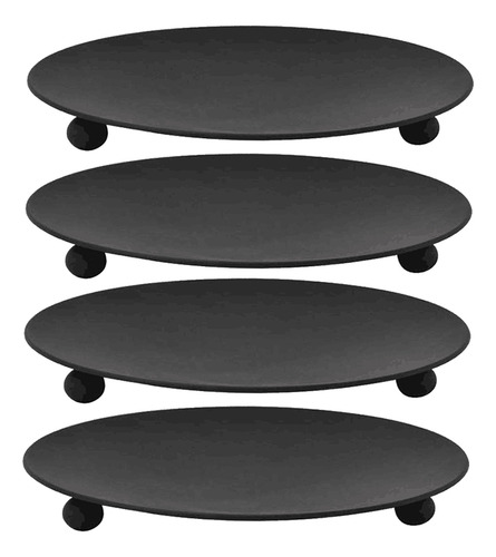 Juego De 4 Candelabros De Hierro Negro Para Cena De Boda