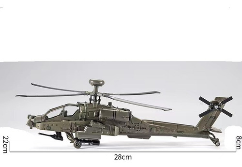 Juguete Modelo De Aleación Apache Simulado