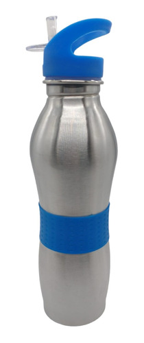 Botella Sport Agua Acero Inox Tapa Rosca Y Sorbete 700cc 