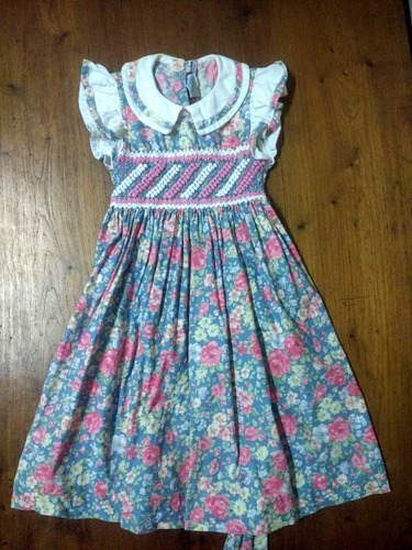 Vestido Nena Fiesta Voss Bordado Floreado Ver Medidas