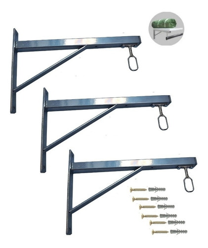 Perchero Comercial De Pared Barral Mensula Medida 1,50 M Hym Negro
