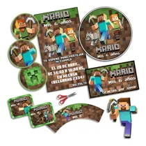 Comprar Kit Imprimible Minecraft Personalizado Candy Bar