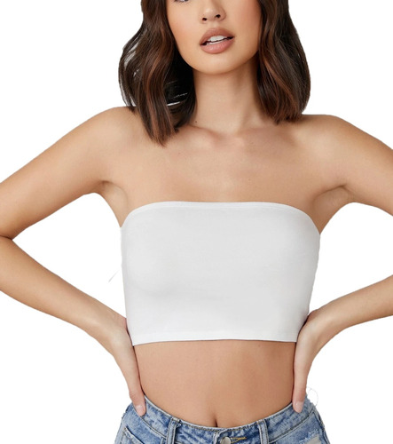 Crop Top Basico Strapless