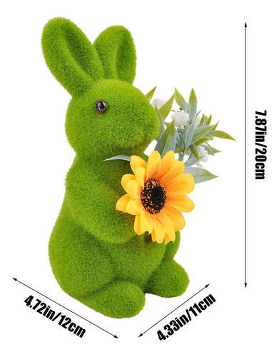 Adorno De Conejo De Pascua Artificial Con Forma De Conejito