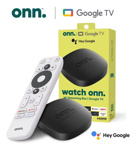 Dispositivo Onn Tv 4k Streaming Google Tv Box Chromecast 