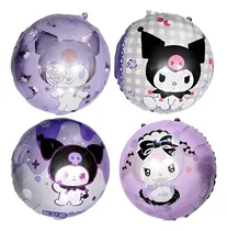 Comprar Pack 2 Globos Kuromi Redondos Lila Violeta Metalizados 45cm