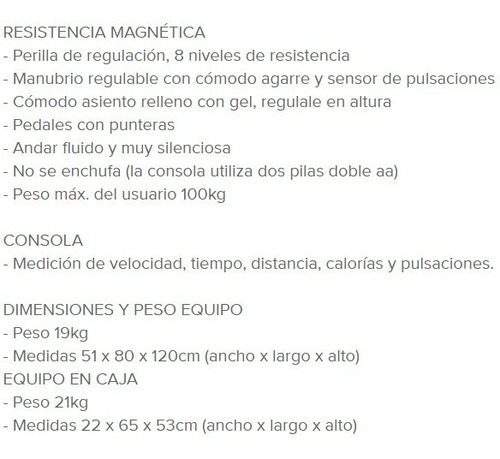 Imagen 2 de 5 de Bicicleta Fija Magnetica Enerfit 312 -envios A Todo El País