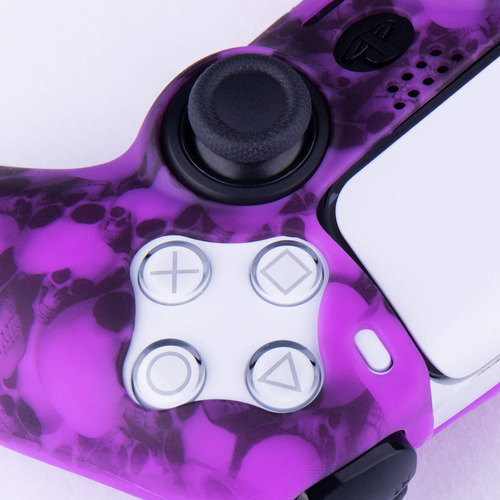 Funda Protectora Silicona Morada Para Control Ps5 Dualsense
