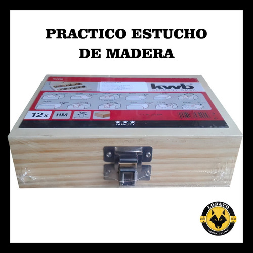 Imagen 4 de 10 de Set De Fresas Tupi Router Rebajador 12u Dewalt Makita Kwd