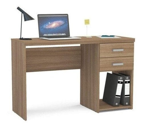 Mesa Para Escritório 2 Gavetas Ametista Espresso Móveis