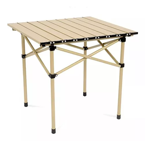  Ready Table - Mesa plegable pequeña y portátil para exteriores  con tapa dura de aluminio. Útil para playas, canotaje, camping y más. Mesa  portátil de 16 x 11 pulgadas con bolsa