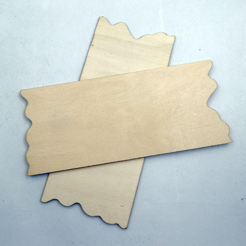 24 Piezas De Placas De Madera En Recorte Natural Señal De