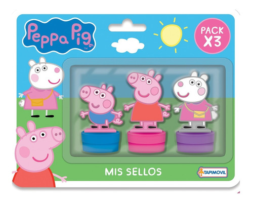 Imagen 1 de 4 de Sellitos Infantiles Peppa Pig George Muñequito Figuras Sello