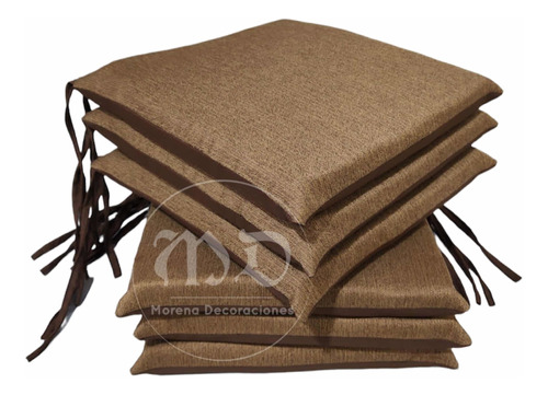 6 Almohadones Para Silla Anti Desgarro 40x40x5