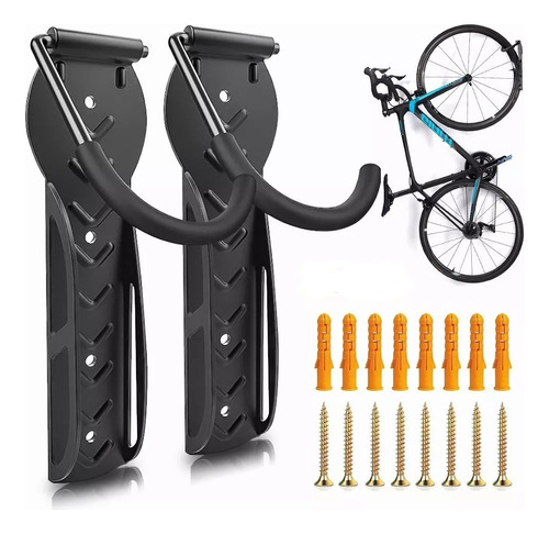 Gancho De Soporte Pared Para Bicicletas Suspensión 2 Pcs Gancho Ajustable Placa De Acero Entera Con Patrón Antideslizante Y Tornillos De Expansión A Juego Para La Instalación Capacidad De Carga 30 Kg