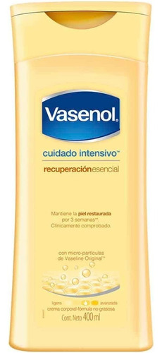 Crema Corporal Vasenol Cuidado Intensivo Recuperación Esencial 400ml