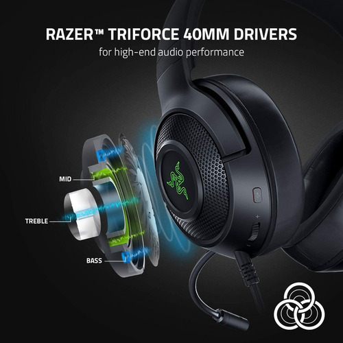 Imagen 3 de 7 de Auriculares Gamer Razer Kraken V3 X Usb Rgb 7.1 Pc Ps4