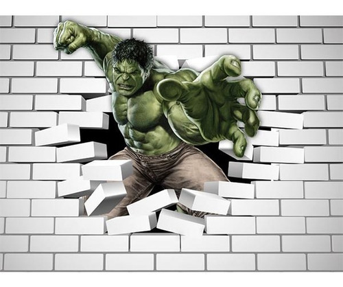 Papel De Parede Adesivo, Infantil Marvel Hulk Dos Vingadores