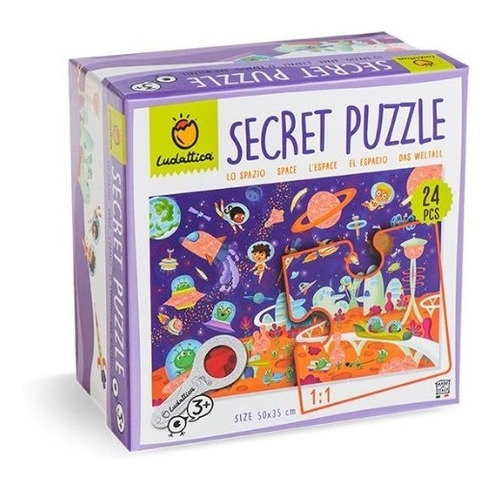 Secret Puzzle El Espacio Con Lupa 24 Pieza - Ludattica 