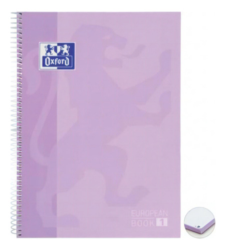 Caderno Capa Dura Univ 1x1 80 Folhas 90g Lilás Pastel Oxford