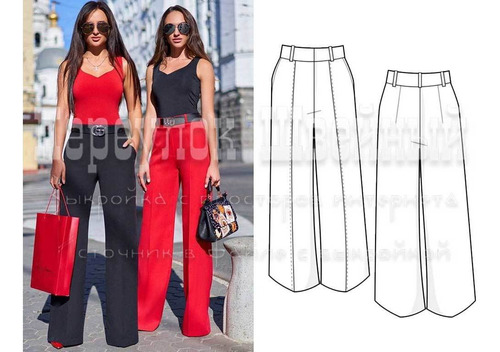 Patrón Molde Mujer Pantalón De Pipa Nadezhda