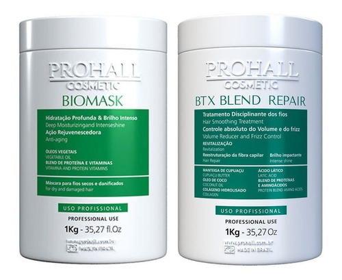  Hidrataçao Biomask Prohall + Btx Blend Repair Prohall