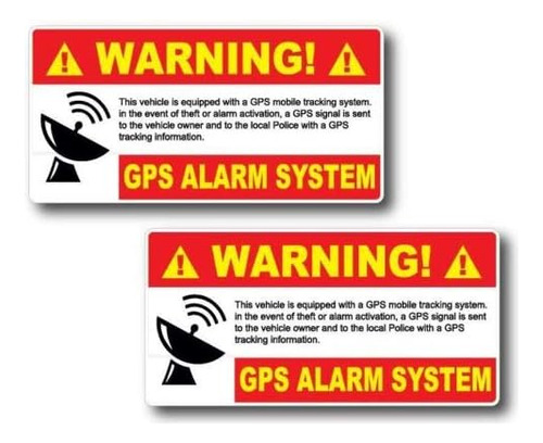 Paquete De 2 Sistema De Alarma Gps, Calcomanía De Adve...