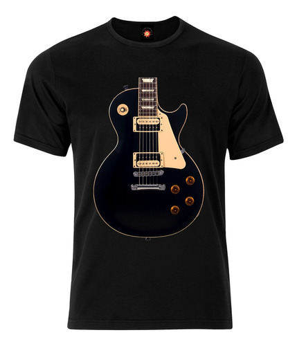 Remera Estampada Varios Diseños Guitarra Les Paul Black