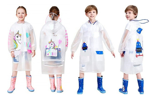 Capa Impermeable Lluvia Poncho Carpa Escolar Niños Niñas 